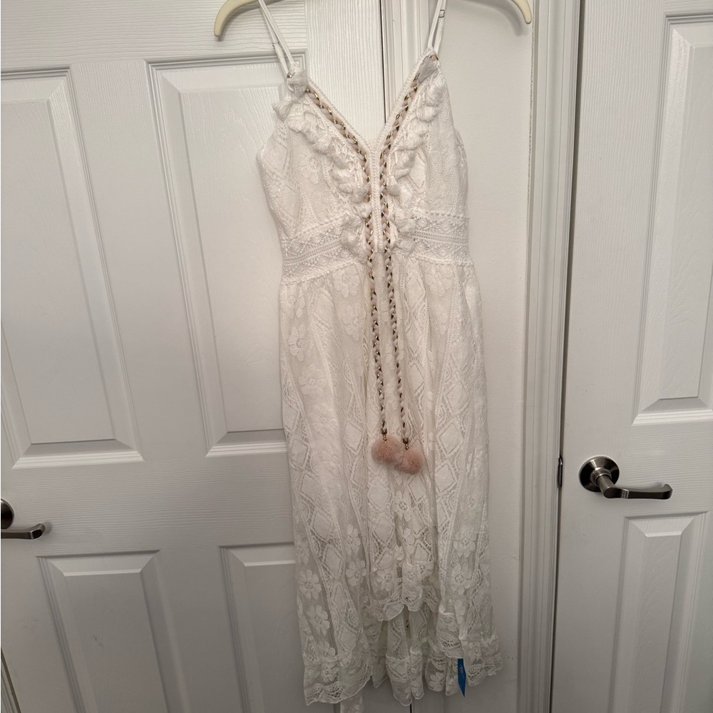 Cupshe White High Low Lace Dress - Picture 2 of 4